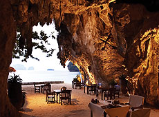 Thailand - The Grotto Restaurant at the Rayavadee