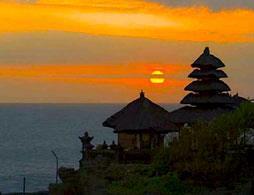 Sunset over Uluwatu and Kecak