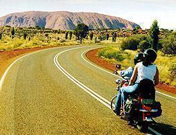 Uluru Sunset By Harley Motorbike